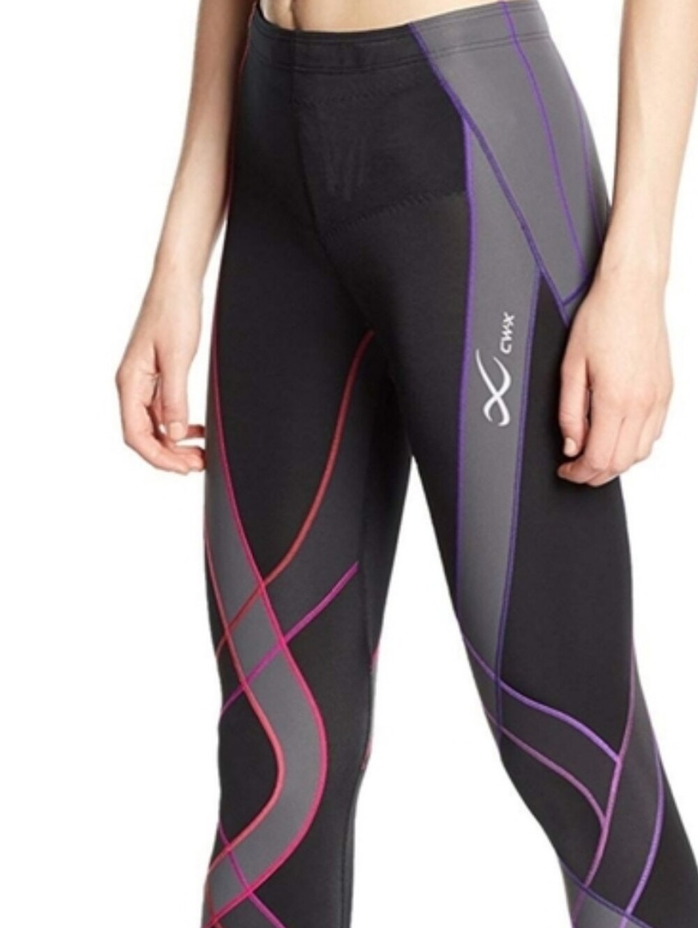 CW-X Stabilyx Joint Black Purple Pink Legging Small